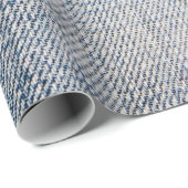 Blauer Denim Geschenkpapier (Rolleneckpunkt)