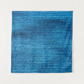 blauer Denim-Hintergrund Wandteppich (Vorderseite)