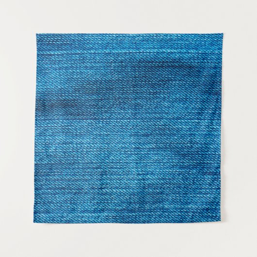 blauer Denim-Hintergrund Wandteppich (Vorderseite)