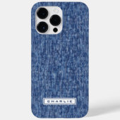 Blauer Denim-individuelle Name Case-Mate iPhone Hülle (Rückseite)