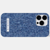 Blauer Denim-individuelle Name Case-Mate iPhone Hülle (Rückseite (Horizontal))
