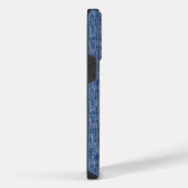 Blauer Denim-individuelle Name iPhone Hülle (Rechte Seite)