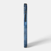 Blauer Denim iPhone Hülle (Linke Seite)