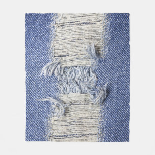 Blauer Denim: Jeans Textur. Fleecedecke