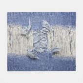 Blauer Denim: Jeans Textur. Fleecedecke (Vorderseite (Horizontal))