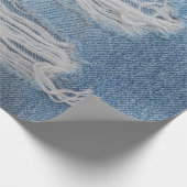 Blauer denim Jeans Textur Hintergrund. Stilvoll, Geschenkpapier (Ecke)