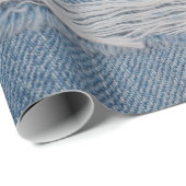 Blauer denim Jeans Textur Hintergrund. Stilvoll, Geschenkpapier (Rolleneckpunkt)
