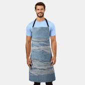 Blauer denim Jeans Textur Hintergrund. Stilvoll, Schürze (Getragen)
