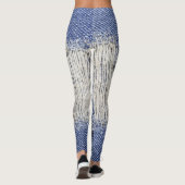 Blauer Denim: Jeans Textur. Leggings (Rückseite)