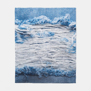 Blauer denim Jeans Textur mit Platz für Text Fleecedecke