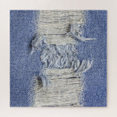Blauer Denim: Jeans Textur. Puzzle (Horizontal)