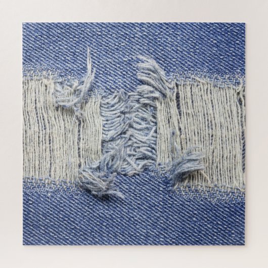 Blauer Denim: Jeans Textur. Puzzle (Vertikal)