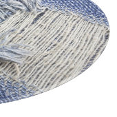 Blauer Denim: Jeans Textur. Schneidebrett (Ecke)