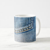 Blauer Denim Kaffeetasse (VorderseiteRechts)