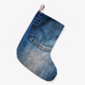 Blauer Denim Kleiner Weihnachtsstrumpf (Vorderansicht (hängend))