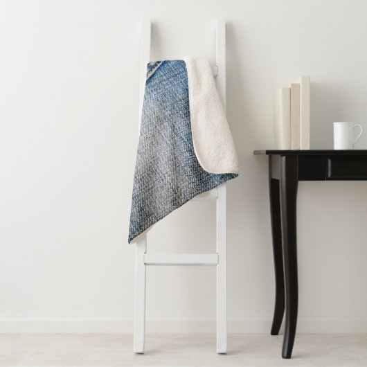 Blauer Denim Sherpadecke (Beispiel)