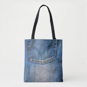 Blauer Denim Tasche