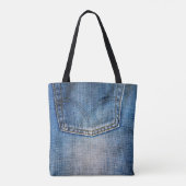 Blauer Denim Tasche (Rückseite)