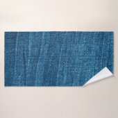 Blauer Denim-Textur, Bluejeans-Textur Badehandtuch (Badehandtuch)