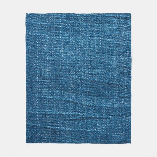 Blauer Denim-Textur, Bluejeans-Textur Fleecedecke (Vorderseite)