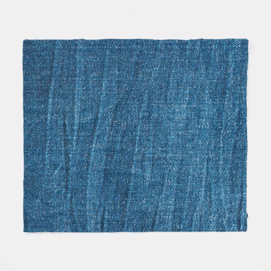 Blauer Denim-Textur, Bluejeans-Textur Fleecedecke (Vorderseite (Horizontal))