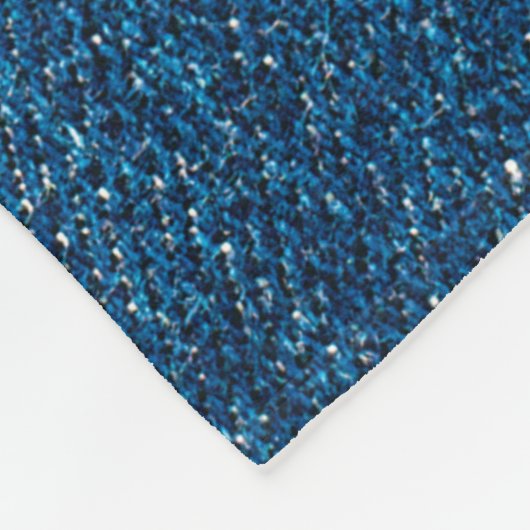 Blauer Denim-Textur, Bluejeans-Textur Fleecedecke (Ecke)