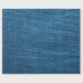 Blauer Denim-Textur, Bluejeans-Textur Geschenkpapier (Flach)