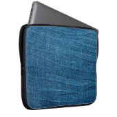 Blauer Denim-Textur, Bluejeans-Textur Laptopschutzhülle (Vorne Rechts)