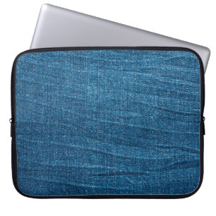 Blauer Denim-Textur, Bluejeans-Textur Laptopschutzhülle