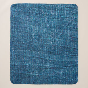Blauer Denim-Textur, Bluejeans-Textur Sherpadecke