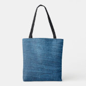 Blauer Denim-Textur, Bluejeans-Textur Tasche (Rückseite)