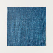 Blauer Denim-Textur, Bluejeans-Textur Wandteppich (Vorderseite (Horizontal))