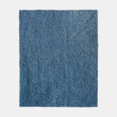 Blauer Denim Texture Nah-Up Shot Fleecedecke (Vorderseite)