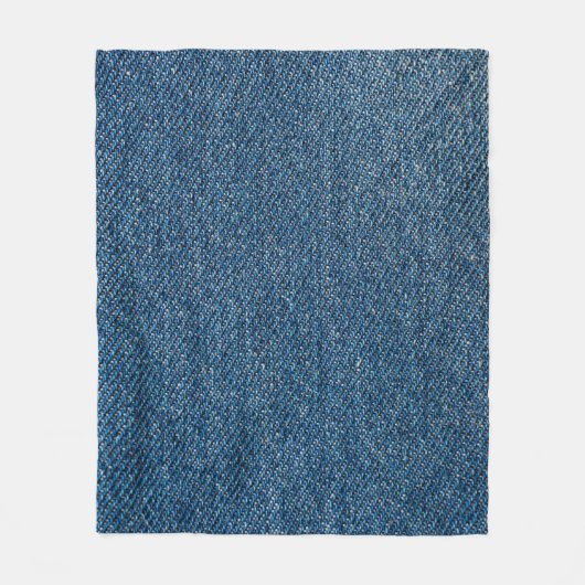 Blauer Denim Texture Nah-Up Shot Fleecedecke (Vorderseite)
