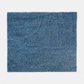 Blauer Denim Texture Nah-Up Shot Fleecedecke (Vorderseite (Horizontal))
