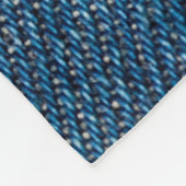 Blauer Denim Texture Nah-Up Shot Fleecedecke (Ecke)