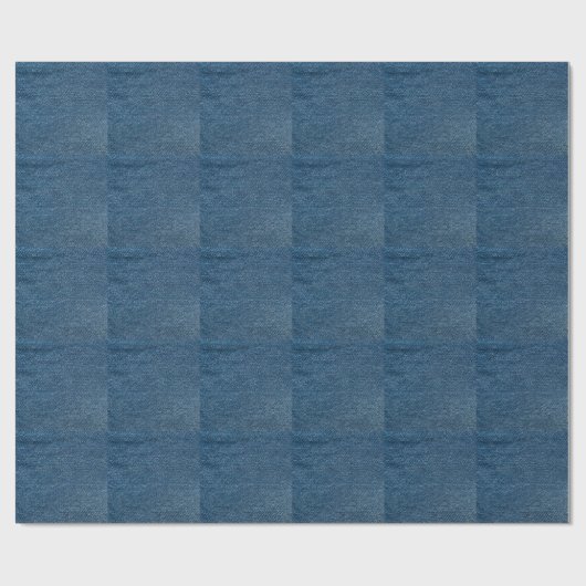 Blauer Denim Texture Nah-Up Shot Geschenkpapier (Flach)