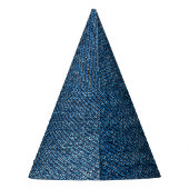 Blauer Denim Texture Nah-Up Shot Partyhütchen (Rückseite)