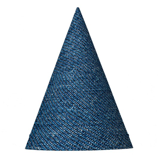 Blauer Denim Texture Nah-Up Shot Partyhütchen (Vorderseite)