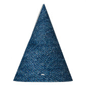 Blauer Denim Texture Nah-Up Shot Partyhütchen (Links)