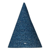 Blauer Denim Texture Nah-Up Shot Partyhütchen (Rechts)