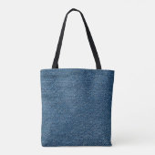 Blauer Denim Texture Nah-Up Shot Tasche (Rückseite)