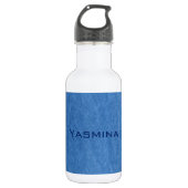 Blauer Denim Trinkflasche (Vorderseite)