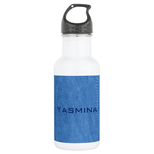 Blauer Denim Trinkflasche (Vorderseite)