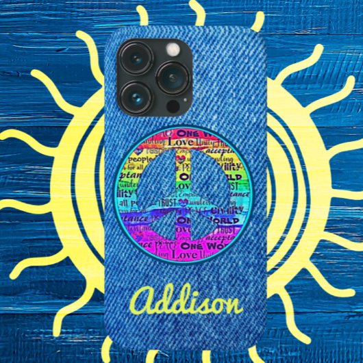 Blauer Denim Watercolor-Zeichen Case-Mate iPhone Hülle