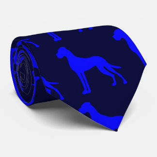 Blauer Deutsche Dogge Blau Krawatte