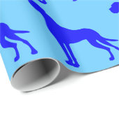 Blauer Deutsche Dogge Geschenkpapier (Rolleneckpunkt)