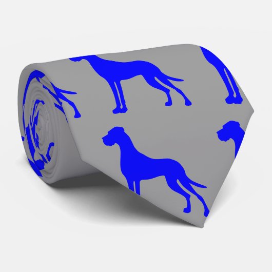 Blauer Deutsche Dogge Krawatte (Gerollt)