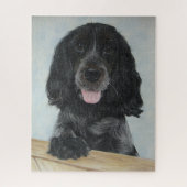 Blauer deutscher Spaniehund sehr niedlich Puzzle (Vertikal)