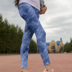 Blauer Diagonal Leggings